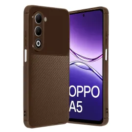 Newface Oppo A5 4G Auto Focus Karbon Kapak - Kahverengi