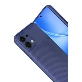 Newface Oppo A6 Pro 4G Auto Focus Karbon Kapak - Lacivert
