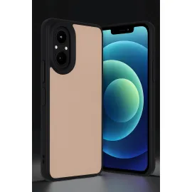 Newface Realme 12 Lite Kılıf Aras Deri Kapak - Pudra