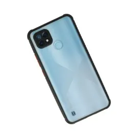 Newface Realme C21 Kılıf Miami Şeffaf Silikon - Siyah