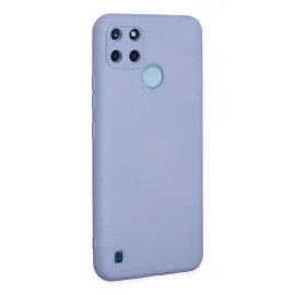 Newface Realme C25Y Kılıf Nano Içi Kadife Silikon - Lila