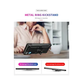 Newface Samsung Galaxy A02 Kılıf Sofya Yüzüklü Silikon Kapak - Siyah