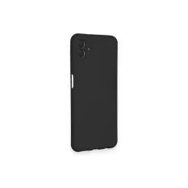 Newface Samsung Galaxy A04 Kılıf Nano Içi Kadife Silikon - Siyah