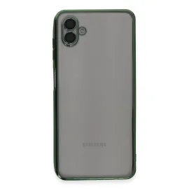 Newface Samsung Galaxy A04 Kılıf Razer Lensli Silikon - Yeşil