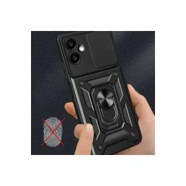 Newface Samsung Galaxy A06 Kılıf Pars Lens Yüzüklü Silikon - Lacivert
