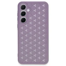 Newface Samsung Galaxy A15 4G Kılıf Petek Silikon Kapak - Lila