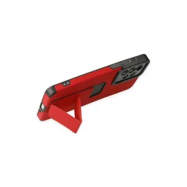 Newface Samsung Galaxy A33 5G Kılıf Mega Standlı Silikon - Kırmızı