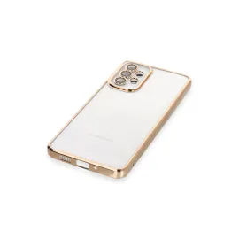 Newface Samsung Galaxy A53 5G Kılıf Razer Lensli Silikon - Gold