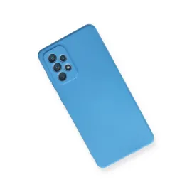 Newface Samsung Galaxy A72 Kılıf Nano Içi Kadife Silikon - Mavi