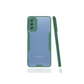 Newface Samsung Galaxy M52 5G Kılıf Platin Silikon - Yeşil