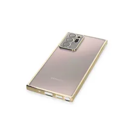 Newface Samsung Galaxy Note 20 Ultra Kılıf Razer Lensli Silikon - Gold