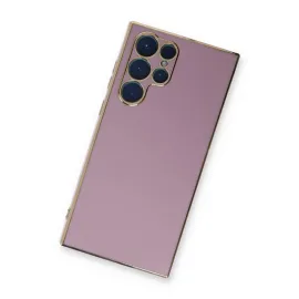 Newface Samsung Galaxy S22 Ultra Kılıf Volet Silikon - Mor