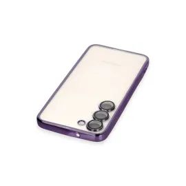 Newface Samsung Galaxy S23 Kılıf Razer Lensli Silikon - Mor
