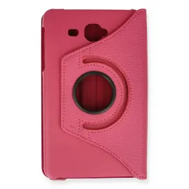 Newface Samsung Galaxy T280 Tab A 7 Kılıf 360 Tablet Deri Kılıf - Pembe