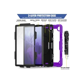 Newface Samsung Galaxy T500 Tab A7 10.4 Kılıf Pars Tablet Kapak - Mor