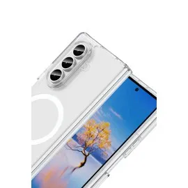 Newface Samsung Galaxy Z Fold 7 Kılıf Magneticsafe Şeffaf Silikon - Şeffaf