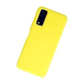 Newface Vivo Y11S Kılıf Nano Içi Kadife Silikon - Sarı