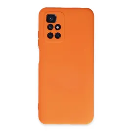 Newface Xiaomi Redmi 10 2022 Kılıf Nano Içi Kadife Silikon - Turuncu