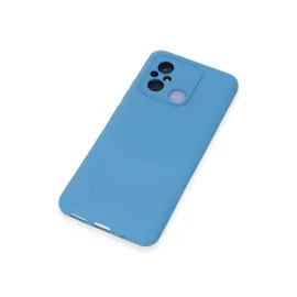 Newface Xiaomi Redmi 12C Kılıf Nano Içi Kadife Silikon - Mavi