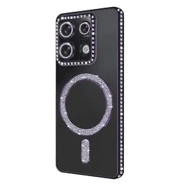 Newface Xiaomi Redmi Note 13 Pro 4G Joke Simli Magneticsafe Kılıf - Derin Mor