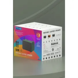 Konfulon F31 50W Sürücülü 2 Adet Mikrofonlu BT 5.2 Kablosuz Hoparlör - Turuncu