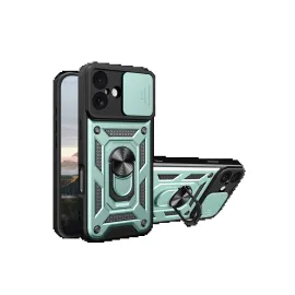 Newface Apple Iphone 17 Pars Lens Yüzüklü Silikon - Yeşil