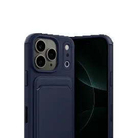 Newface Apple Iphone 17 Pro Kelvin Kartvizitli Silikon - Lacivert