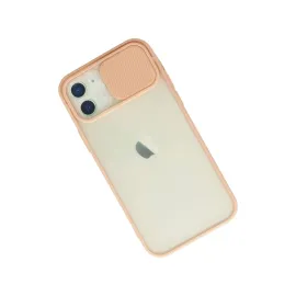 Newface Iphone 12 Kılıf Palm Buzlu Kamera Sürgülü Silikon - Pembe