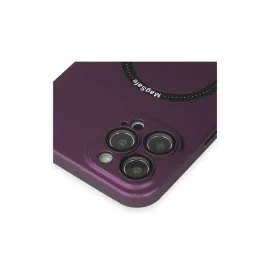 Newface Iphone 12 Pro Kılıf Jack Magneticsafe Lens Silikon - Mürdüm