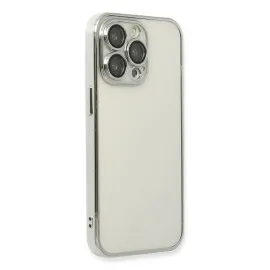 Newface Iphone 13 Pro Max Kılıf Razer Lensli Silikon - Gümüş