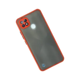 Newface Realme C21 Kılıf Montreal Silikon Kapak - Kırmızı