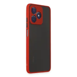 Newface Realme C53 Kılıf Montreal Silikon Kapak - Kırmızı