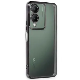 Newface Vivo Y17S Kılıf Razer Lensli Silikon - Siyah