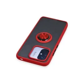 Newface Xiaomi Redmi 12C Kılıf Montreal Yüzüklü Silikon Kapak - Kırmızı