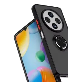 Newface Xiaomi Redmi 14C Kılıf Montreal Yüzüklü Silikon Kapak - Kırmızı