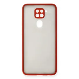Newface Xiaomi Redmi Note 9 Kılıf Montreal Silikon Kapak - Kırmızı