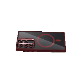 Joko Samsung Galaxy S24 Ultra Remim Lensli Magsafe Standlı Kapak - Bordo