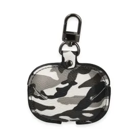 Newface Airpods Pro 2 (2.nesil) Çanta Kamuflaj Deri Kılıf - Gri