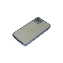 Newface Iphone 11 Pro Max Kılıf Razer Lensli Silikon - Açık Mavi