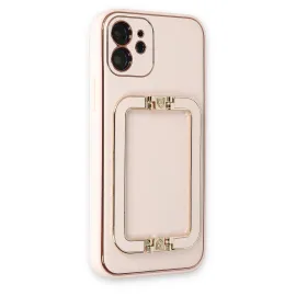 Newface Iphone 12 Kılıf Coco Elit Kapak - Pudra