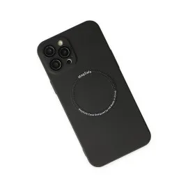 Newface Iphone 12 Pro Kılıf Jack Magneticsafe Lens Silikon - Siyah