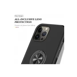 Newface Iphone 13 Pro Max Kılıf Elit Yüzüklü Kapak - Siyah