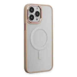 Newface Iphone 15 Pro Kılıf Room Magneticsafe Silikon - Pudra