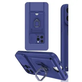 Newface Iphone 15 Pro Kılıf Zuma Kartvizitli Yüzüklü Silikon - Lacivert