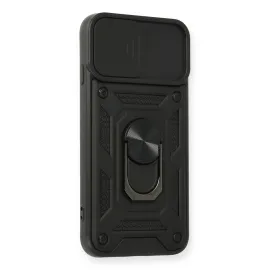 Newface Iphone 7 Kılıf Pars Lens Yüzüklü Silikon - Siyah