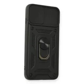 Newface Iphone 7 Plus Kılıf Pars Lens Yüzüklü Silikon - Siyah