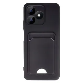 Newface Realme Note 50 4G Kılıf Kelvin Kartvizitli Silikon - Siyah