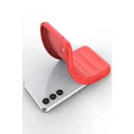 Newface Samsung A56 Kılıf Optimum Silikon - Kırmızı