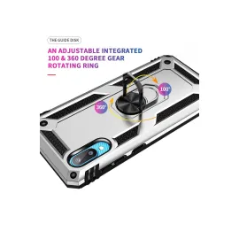 Newface Samsung Galaxy A02 Kılıf Sofya Yüzüklü Silikon Kapak - Gümüş