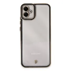 Newface Samsung Galaxy A04E Kılıf Liva Lens Silikon - Siyah